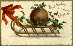 Best Wishes For A Merry Christmas Postcard