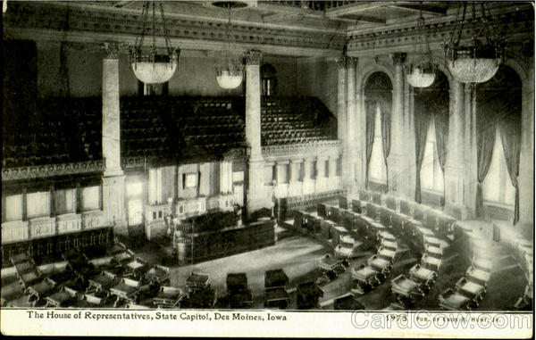 The House Of Representatives, State Capitol Des Moines Iowa