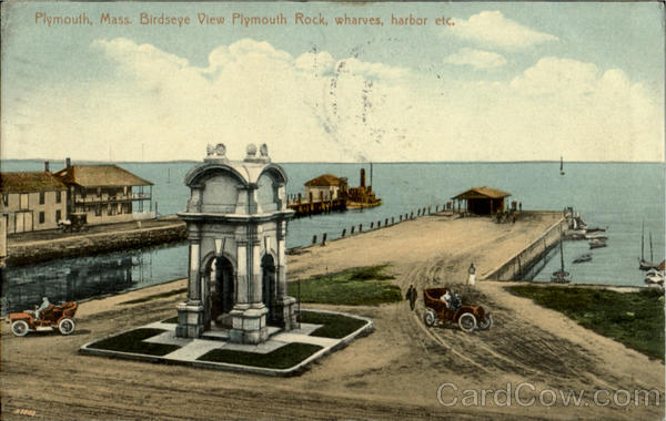 Birdseye View Plymouth Rock Massachusetts