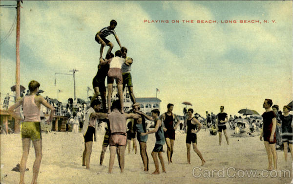 Playing On The Beach Long Beach New York