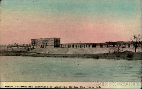 Office Building And Entrance To American Bridge Co. Gary Indiana