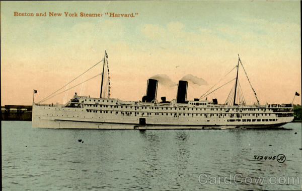 Boston And New York Steamer Harvard Boats, Ships