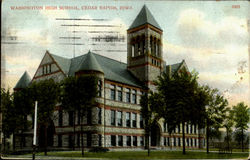 Washington High School Cedar Rapids, IA Postcard Postcard