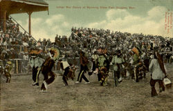 Indian War Dance At Wyoming State Fair Postcard