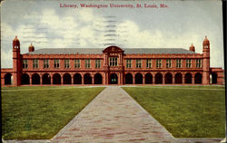 Library, Washington University Postcard