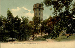 The Observation Tower Rocky Point, RI Postcard Postcard