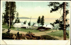 A Summer Camp, Yellowstone Lake Postcard
