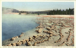 Sapphire Pool, Yellowstone Park Postcard