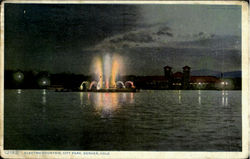 Electric Fountain, City Park Postcard