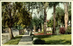 A Glimpse Garden St Santa Barbara, CA Postcard Postcard