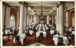 Main Dining Room Jefferson Hotel Richmond, VA Postcard Postcard