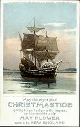 The Mayflower In Plymouth Harbor Postcard