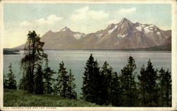 Jackson Lake And The Tetons Postcard