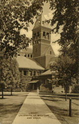 Library, University Of Michigan Postcard