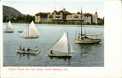 Potter Hotel And Sail Boats Postcard