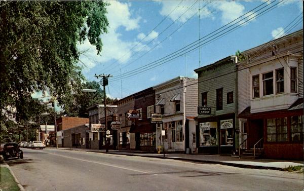 Main Street And Business Section Dryden New York