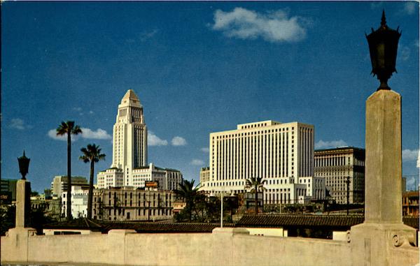 Los Angeles Civic Center Skyline California