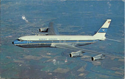 Kuwait Airways Corporation Boeing 707-320 Aircraft Postcard Postcard