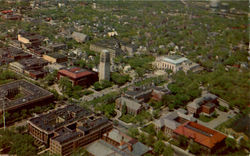 Aerial View Of The Mall, Univesity of Michigan Postcard