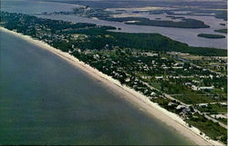 Aerial View Of The Many Miles Of White Sandy Beaches Postcard