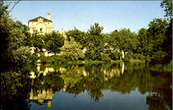 Memorial Union Reflected In Lake Laverne, Iowa State University Ames, IA Postcard Postcard