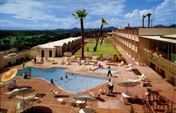 Panoramic View Grecian Pool Postcard