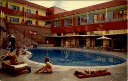 Riverside Pool Hotels Postcard Postcard
