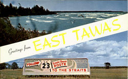 Greetings From East Tawas Postcard