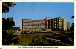New Residence Hall For Women, University Of Miami Postcard