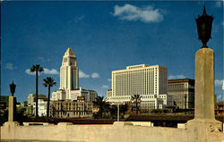Los Angeles Civic Center Skyline California Postcard Postcard