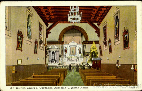 Interior Church Of Guadalupe Ciudad Jaurez Mexico