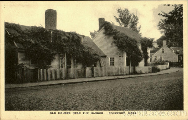 Old Houses Near The Harbor Rockport Massachusetts