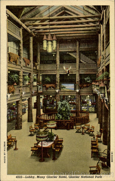 Lobby Many Glacier Hotel, Glacier National Park