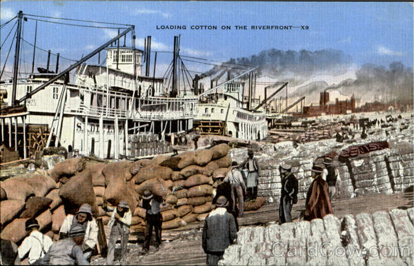 Loading Cotton On The Riverfront Black Americana