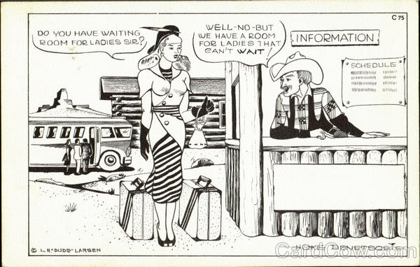 C75 Waiting Room for Ladies Cowboy Western