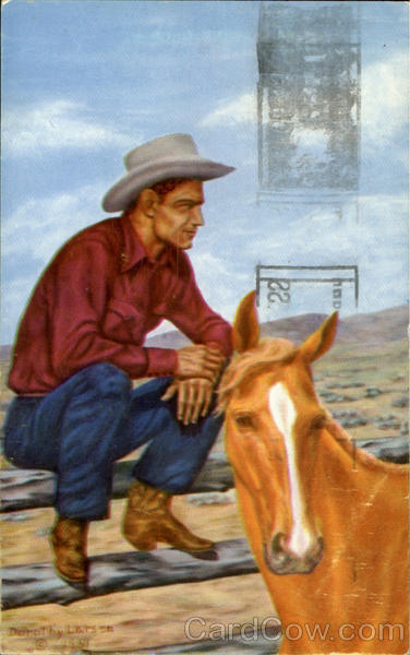 The Old Corral Dorothy Larsen Cowboy Western