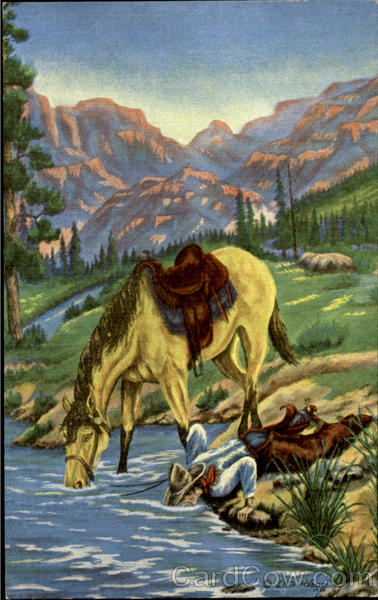 A Drink Of Water Cowboy Western