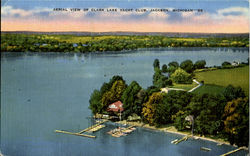 Aerial View Of Clark Lake Yacht Club Postcard