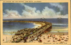 Lagoon And Surf Bathing Postcard