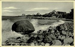 The Giant Boulder, Old Garden Beach Rockport, MA Postcard Postcard