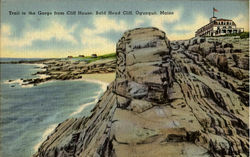 Trail To The Gorge From Cliff House Ogunquit, ME Postcard Postcard