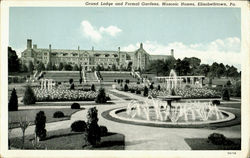 Grand Lodge And Formal Gardens Postcard