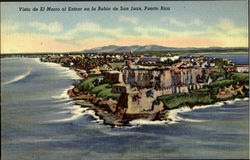 Vista De El Morro Al Entrar En La Bahia De San Juan Postcard
