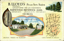 B. Lloyd's Pecan Serv. Station Postcard