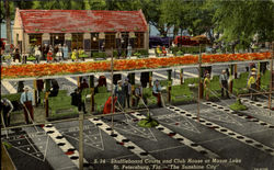 Shuffleboard Courts And Club House, Mirror Lake Postcard