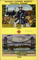1940 Railway Express Agency Historic Exhibit Postcard