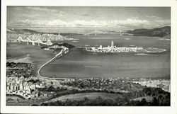 Airplane View From Oakland Postcard