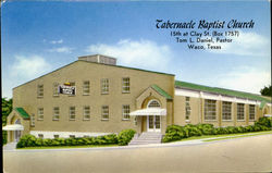 Tabernacle Baptist Church, 15th at Clay St Waco, TX Postcard Postcard