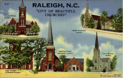 City Of Beautiful Churches Raleigh, NC Postcard Postcard