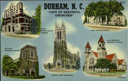 City Of Beautiful Churches Durham, NC Postcard Postcard